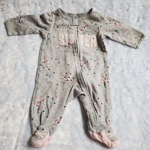 (2) Little Sister Carter's Footies 0-3 3M